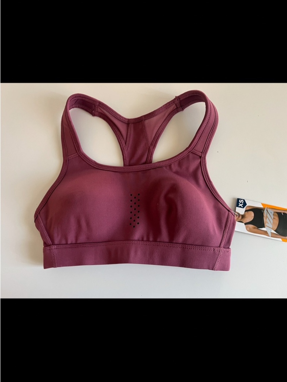 Avia Racerback High-Impact Sports Bra in Burgundy